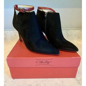 Charly Amar - Letty Ankle Strap Suede High Heel Ankle Bootie Women's